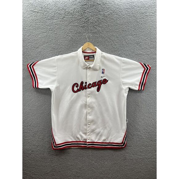 Nike Chicago Bulls Warm Up Jersey Shirt Jordan 84 Retro 2004 Men’s Size XXL